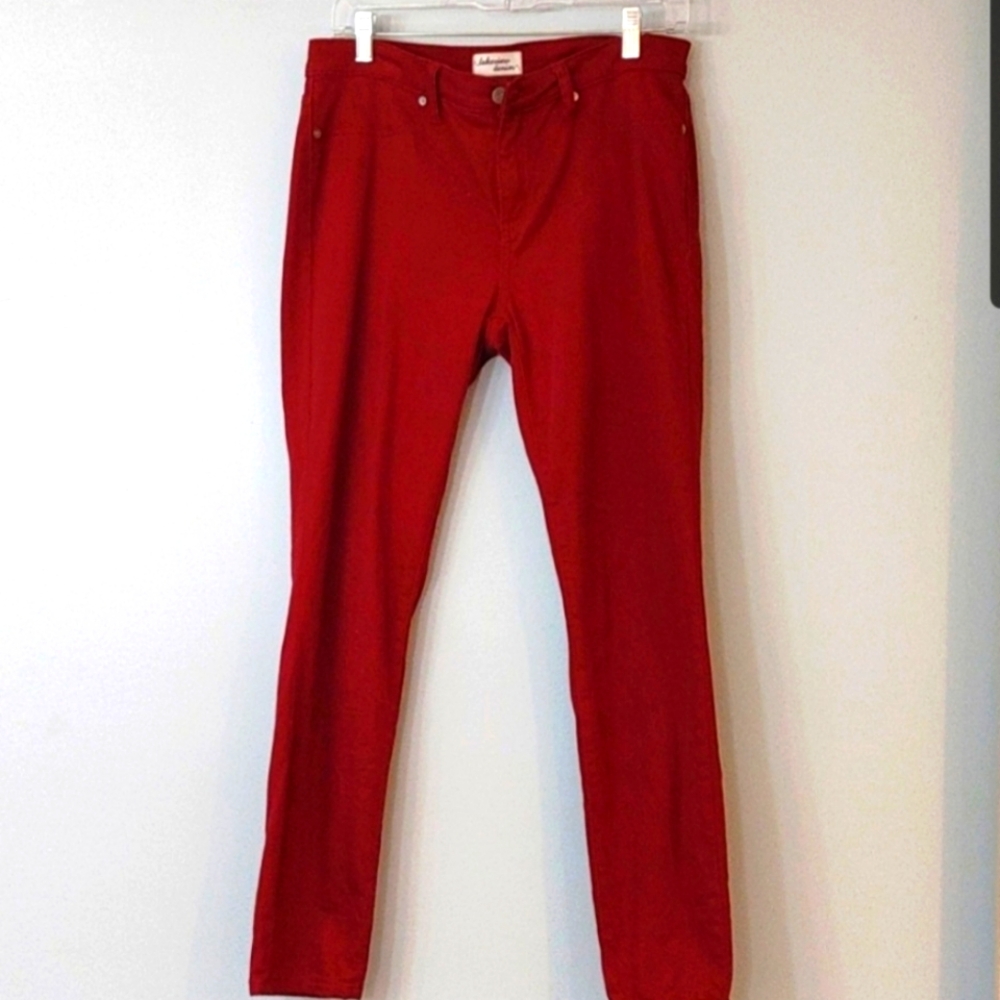 Lakeview denim x Stitch Fix dark red skinny jeans